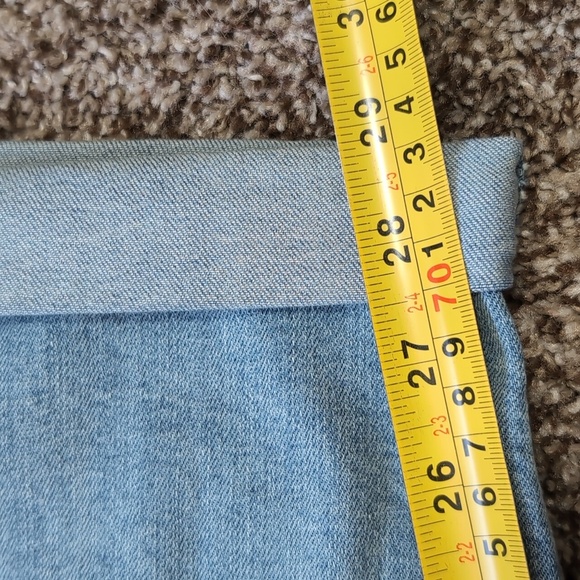 NEW Ashley Stewart Girlfriend Jeans Stretchy Distressed High rise Roomy Size 32S - Picture 10 of 13